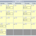 Shift Calendar April